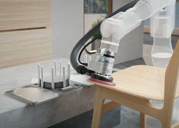 【圖說二】OnRobot Sander隨附可替換且適用於多種材質的磨砂及拋光墊片，無論是平坦、彎曲或形狀不規則的零件都能順利執行作業。