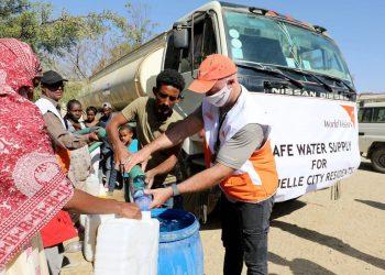 世界展望會從去年12月即展開於衣國北部提格雷州與阿姆哈拉州的救援行動，為境內難民營區提供糧食、物資、以及水資源協助-2(台灣世界展望會提供)