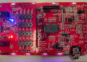 大聯大世平推出基於NXP Cortex M33 LPC55S26的電競鍵盤、滑鼠、耳機三合一開發板實照圖