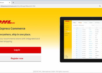 圖1_DHL國際快遞商務整合系統 (DHL Express Commerce)頁面