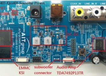 大聯大詮鼎基於Qualcomm產品的2.1CH音源擴大機解決方案的展示板圖