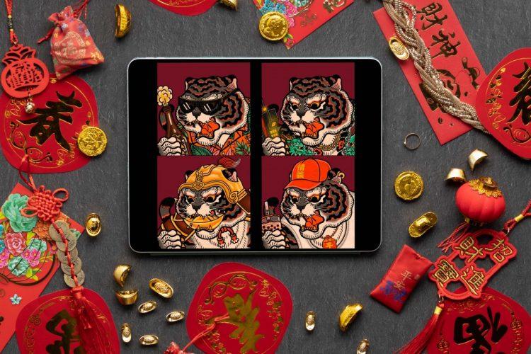 【圖一】搭虎年求財熱潮，奧丁丁NFT交易平台跨界合作上架《黑虎將軍－HOYA TIGER》限量NFT，更推出66、88、168、888等限量編號NFT供民眾收藏