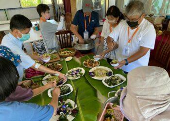 學員自採野菜自製午餐