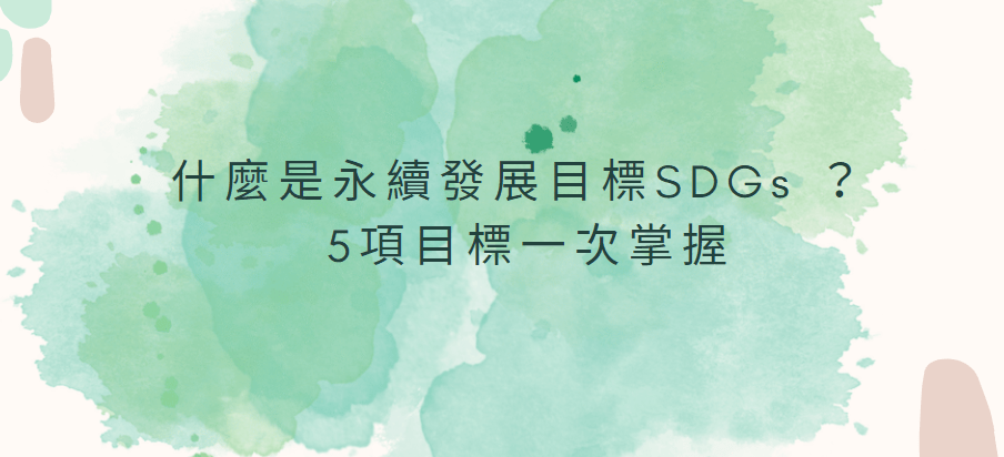 什麼是永續發展目標SDGs ? 5項目標一次掌握 - 台灣新聞聯播網