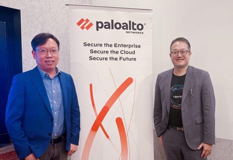 Palo Alto Networks 台灣區總經理 尤惠生 (圖右) 台灣技術總監 蕭松瀛 (圖左)