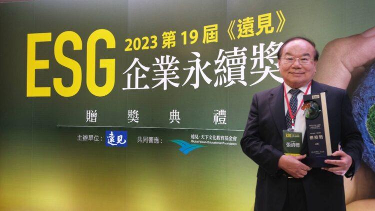 圖1_致力永續智慧造紙，正隆奪遠見ESG企業永續三大楷模獎，為造紙業最大贏家。圖為正隆張清標總經理。