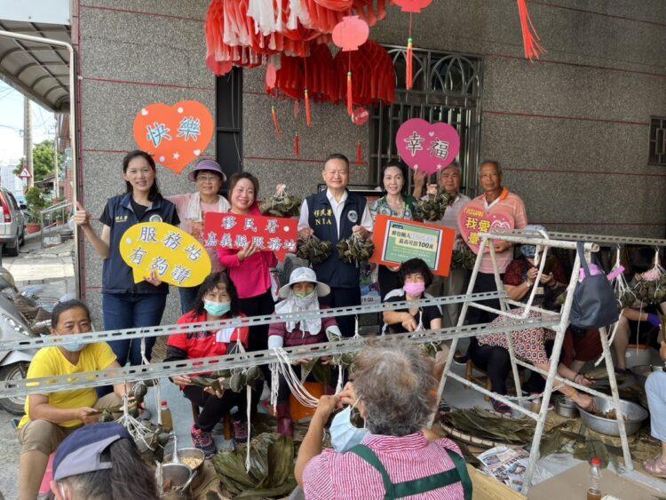 移民署嘉義縣服務參加愛延續協會端午節活動，宣導防範非洲豬瘟。