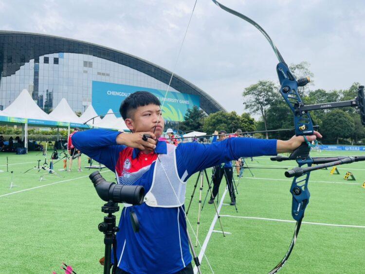 楊宗翰在世大運成都賽場練習照片