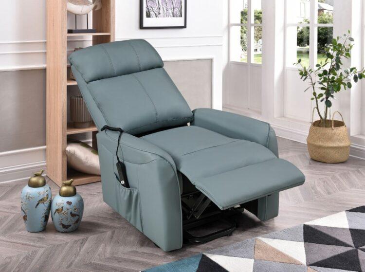 圖說：Aggie起身輔助電動沙發，直覺式控制隨按隨停，160度無段調整，幫助伸展。(資料來源：obis歐必斯國際家居)