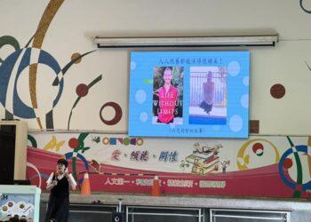 講師林妙香引用力克胡哲故事來勉勵孩子