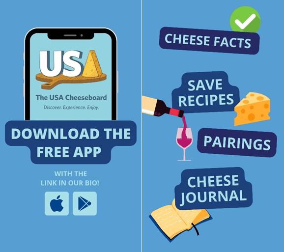 圖說04USA Cheese Guild推出「USA Cheeseboard」應用程式(app)，消費者可以下載此app來認識各樣的乳酪種類。（圖片來源：美國乳品出口協會提供）