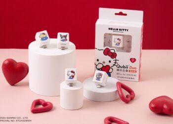 Maktar與三麗鷗合作推出Hello Kitty 50週年聯名款Qubii Duo備份豆腐。（資料來源：Maktar）