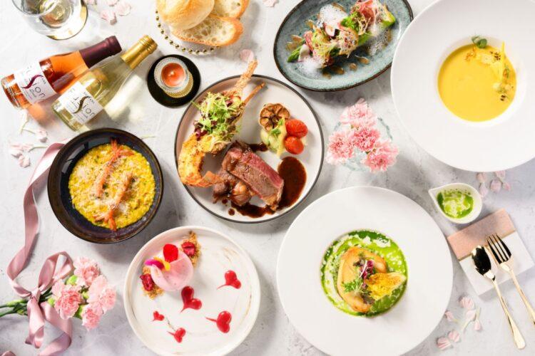 MD創作料理推出母親節感恩套餐，每人1,880元，加價520元即可享用氣泡酒獨享瓶與奶油焗烤龍蝦半隻。