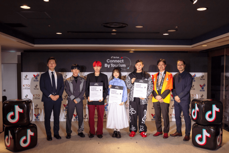 【TikTok 圖一】TikTok 與九州觀光機構、沖繩觀光會議局共邀台、日、韓創作者至福岡開啟本次 #ConnectByTourism 活動。