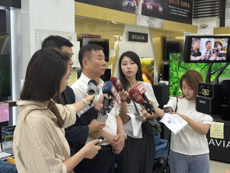 廖全平理事長受訪宣佈因颱風淹水受災戶家電免費檢修事宜