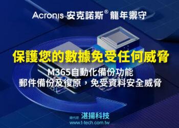 20240718-Acronis安克諾斯訂閱制備份授權，提供強大的M365備份功能