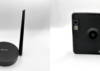 圖說：星縱物聯Wi-Fi HaLow閘道器（左）與感測攝影機（右）