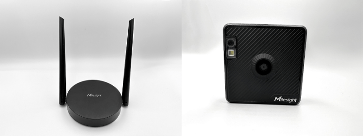 圖說：星縱物聯Wi-Fi HaLow閘道器（左）與感測攝影機（右）