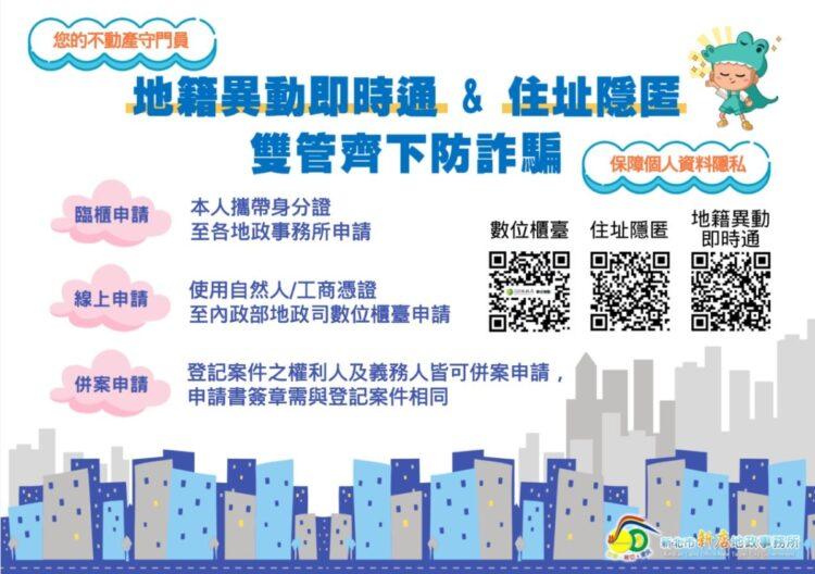 「地籍異動即時通」&「住址隱匿」雙管齊下防詐騙!