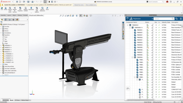 圖二：達梭系統SOLIDWORKS 2025增強功能_Real Time Notifications