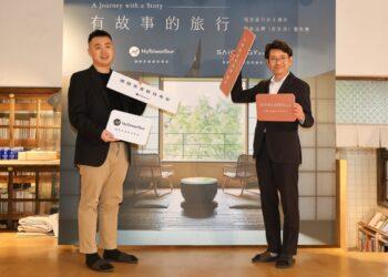 圖說：飛亞旅行社創辦人暨執行長吳懷紳與九州觀光機構海外事業部部長川村和彦，共同為九州深度旅遊出席【匠生活】發布會。（資料來源：飛亞旅行社匠生活）