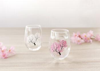 圖一_日本四季冷感變色杯富含日式風格的「春櫻綻放」、「夏夜花火」、「秋楓斑斕」、「冬雪飄落」四季設計。