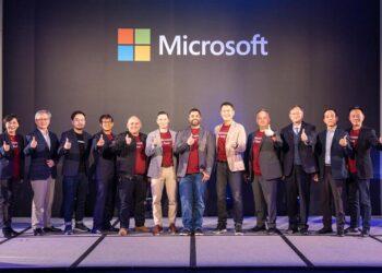 【新聞照片一】Microsoft AI Tour 全球巡迴高峰會台北場於今（14）日盛大登場，邀集微軟國內外重磅講者與來自科技、金融、醫療、電信業等產業生態系夥伴蒞臨現場共襄盛舉。