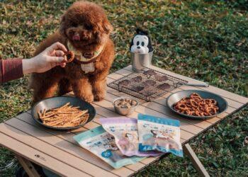 圖說：尾巴丘毛孩選物攜手知名圖文插畫品牌「狗與鹿」，推出四款聯名寵物零食新品。（資料來源：尾巴丘毛孩選物）