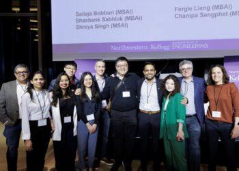 【新聞照片】ViewSonic技術支援的西北大學學生團隊，憑藉「AI教科書生成器」奪得Capstone課程學習成果競賽首獎，展現AI在教育領域的創新應用。