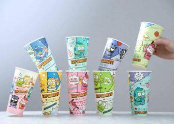 圖說：清心福全x三麗鷗男團HAPIDANBUI，9款新杯裝最新亮相！成員霸氣吶喊甜蜜應援金句。（資料來源：清心福全）