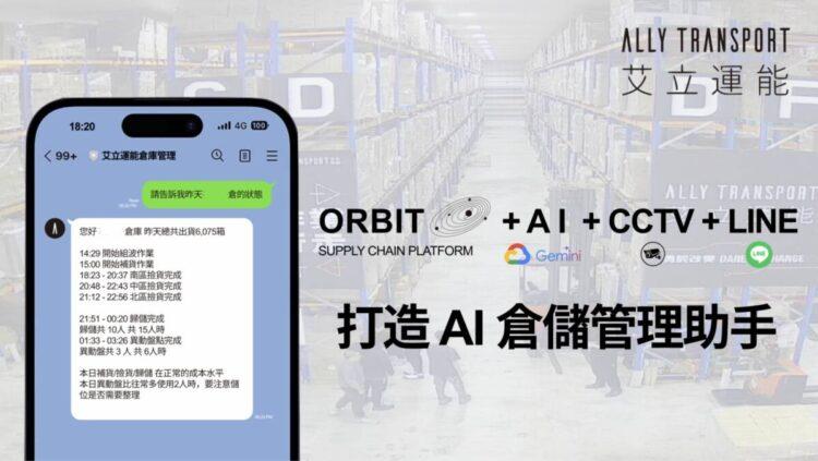 雲動力資訊與艾立運能攜手打造「AI 倉儲管理助手」整合現有設備與 Orbit 系統實現低成本 AI 化