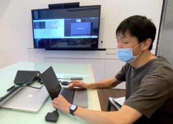 使用無線投影設備切換視訊會議與實體線設備_雲準科技資料照