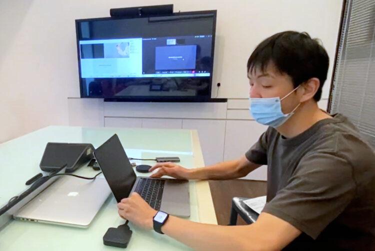 使用無線投影設備切換視訊會議與實體線設備_雲準科技資料照