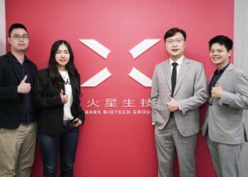 圖說一：火星生技架構師李鑫、火星生技資深技術產品經理吳沛蓁、網創資訊執行長李尚修、網創資訊業務經理陳勁瑋。（由左至右）