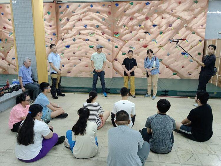 啟明學校視障攀岩