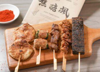 圖說：第一至五名由左起為圓甜不辣、蔥肉捲、牛腹肉捲、雞皮、豬血糕，是焦糖楓2024年人氣外送TOP5品項。（資料來源：焦糖楓）